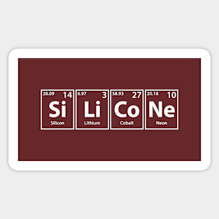 Silicone (Si-Li-Co-Ne) Periodic Elements Spelling Sticker